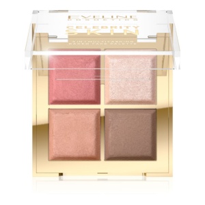 Paleta de conturare a fetei Eveline Celebrity Skin 4in1 Multitasking Baked Face - Img 3