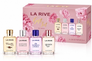 Set cadou La Rive pentru femei - 4 x 30 ml, Madame Isabelle, Her Choice, Vanilla Touch si Queen of Life