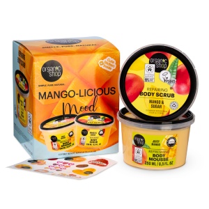 Set de ingrijire Organic Shop Mango-Licious Mood cu scrub de corp si body mousse - Img 2