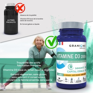 Vitamina D3 masticabila 30 capsule - Granions Franta - Img 5