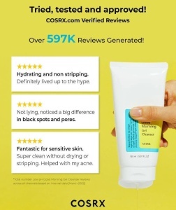 COSRX – Low pH Good Morning Gel Cleanser – Gel cu pH scazut pentru curatare eficienta - Img 3