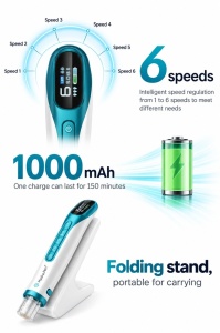 Hydra Pen H6 wireless cu rezervor pentru ser, sistem de dozare si fototerapie LED - Img 7