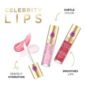 Ulei de buze Eveline Celebrity Lips High Gloss - Nr 02 Rose - Img 2