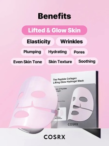 COSRX - Peptide Collagen Glow Hydrogel Mask - Masca cu peptide si colagen pentru hidratare si stralucire, set 3 buc - Img 7