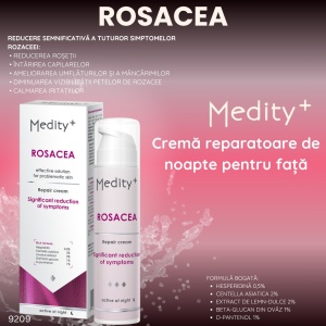 Cremă reparatoare de noapte pentru pielea cu rozacee, 50 ml Medity+ - Img 2