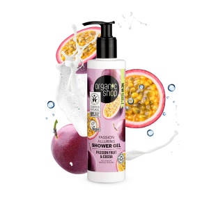 Gel de dus Organic Shop Passion Alluring cu fructul pasiunii si cacao - Img 3