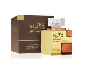 Lattafa 24 Carat Pure Gold 100 ml, Apa de parfum Unisex