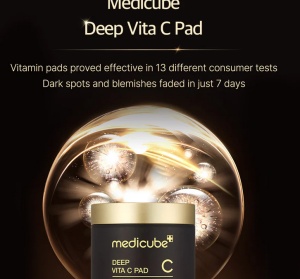 Medicube – Deep Vita C Pad – Dischete cu vitamina C si acid hyaluronic cu efect iluminator si tonifiant - Img 5