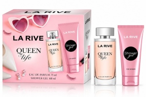 Set cadou La Rive Queen of Life - Apa de parfum 75 ml si gel de dus 100 ml