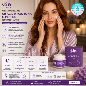 YAMUNA skIN – Crema de noapte cu Acid Hyaluronic pentru ten matur