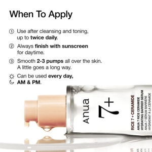 Anua – Rice 7 Ceramide Hydrating Barrier Serum – Ser facial iluminator și reparator cu orez și ceramide - Img 7