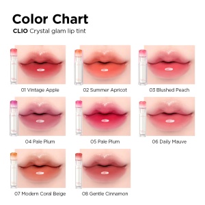 Clio - Crystal Glam Tint - Luciu de buze cu finisaj strălucitor - 001 Vintage Apple - 3.2g - Img 4