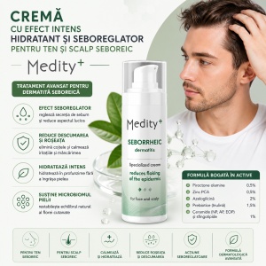 Crema cu efect intens hidratant și seboreglator pentru ten si scalp seboreic Medity+ - Img 3