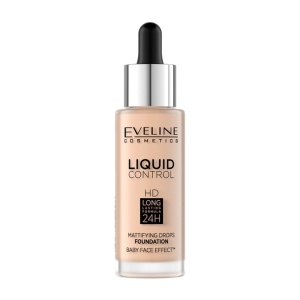 Fond de ten cu pipeta Eveline Liquid Control Porcelain - Nr. 01