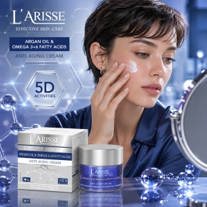 L'arisse - Anti-wrinkle cream - Crema anti-aging pentru varsta 65+ cu Ulei de Argan si Acizi Grasi Omega 3+6 - Img 3