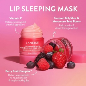 Laneige - Lip Sleeping Mask EX - Berry - Mască intensivă pentru regenerarea buzelor - Img 2