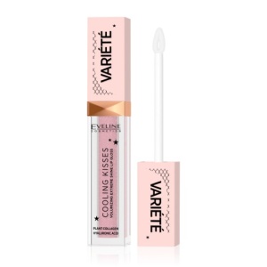 Luciu de buze Eveline Variete Cooling Kisses, pentru volum cu efect de racorire - 02 Sugar Nude - Img 1