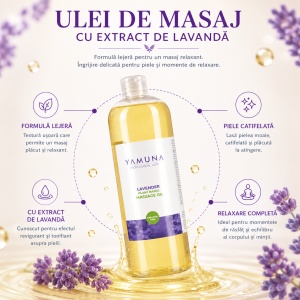 Ulei de masaj cu LAVANDA – Yamuna – din plante 1 L - Img 2