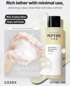 COSRX - PEPTIDE-132 Ultra Bonding Shampoo - Șampon fortifiant și reparator cu peptide, colagen și biotină - Img 7