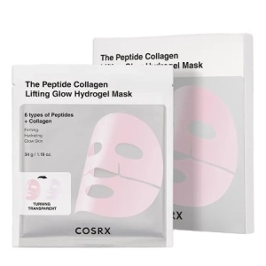 COSRX - Peptide Collagen Glow Hydrogel Mask - Masca cu peptide si colagen pentru hidratare si stralucire, set 3 buc