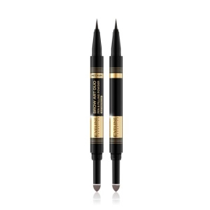 Creion pentru sprancene, waterproof Eveline Brow Art Duo 2 in 1 - Medium - Img 3