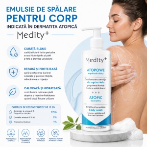 Emulsie spalare corp indicata in Dermatita atopica Medity+
