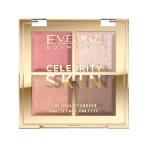 Paleta de conturare a fetei Eveline Celebrity Skin 4in1 Multitasking Baked Face