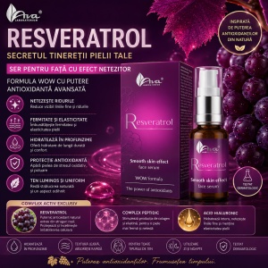 Resveratrol Smooth skin effect face serum - Ser facial cu efect de netezire - Img 3