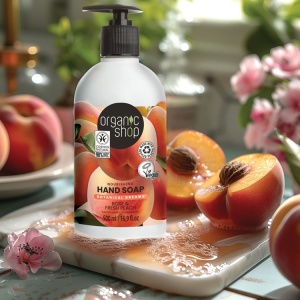 Sapun de maini Organic Shop cu piersica si trandafir 500 ml - Img 3