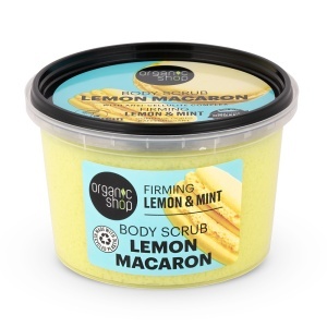 Scrub de corp pentru fermitate cu lamaie si menta Organic Shop Lemon Macaron 250 ml - Img 3