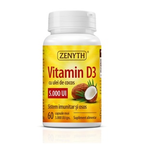 Vitamina D3 5000 UI, 60 capsule