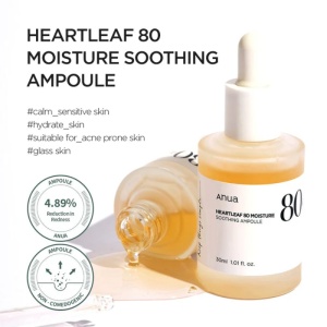 Anua - Heartleaf 80% Soothing Ampoule - Ser facial calmant cu efect hidratant și reparator - Img 2