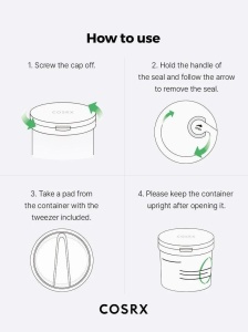 COSRX – One Step Green Hero Calming Pad – Dischete tonice calmante cu textura dubla pentru ten sensibil - Img 7