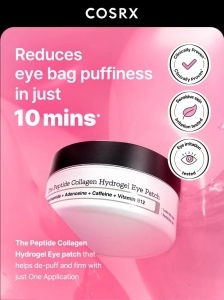 COSRX – The Peptide Collagen Hydrogel Eye Patch – Plasturi hidrogel cu peptide si colagen pentru zona ochilor - Img 2