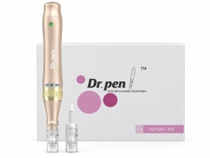 Dr.Pen M5 wireless, carcasa din aluminiu auriu - Img 2