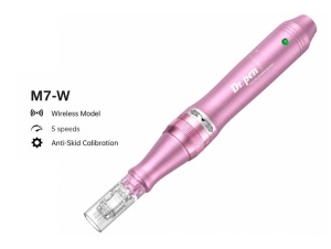Dr.Pen M7 wireless, carcasa din aluminiu roz