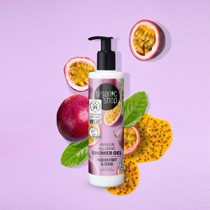 Gel de dus Organic Shop Passion Alluring cu fructul pasiunii si cacao - Img 4