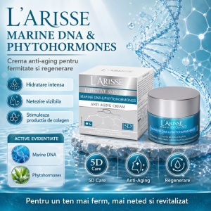 L'arisse - Anti-wrinkle cream - Crema anti-aging pentru vartsa 60+ cu Marine DNA si Fito-hormoni - Img 2