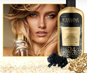 Lotiune de corp hranitoare Eveline Luxury Expert 24 K Gold - 350 ml - Img 2