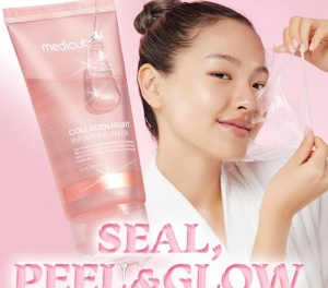 Medicube - Collagen Night Wrapping Peel Off Mask - Masca faciala de noapte cu Colagen pentru Fermitate si Hidratare Intensa - Img 4