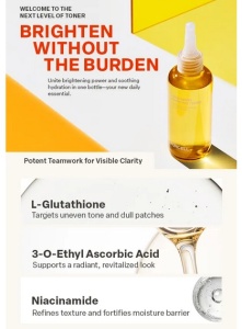 Purcell – L-Glutathione Vitamin Boosting Toner – Toner pentru luminozitate cu Vitamina C, Niacinamida si Glutation – 150 ml - Img 2