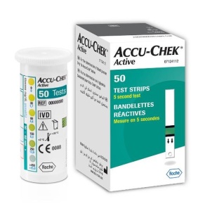 Teste glicemie Accu-Chek Active, 50 bucati, Roche