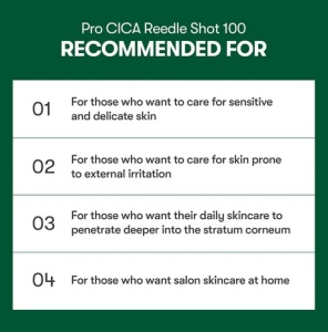 VT Cosmetics - Pro Cica Reedle Shot 100 - Ser booster facial cu microace pentru efect calmant și regenerant - Img 6