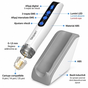 Bio Pen Q2 wireless 3-in-1 cu Microneedling, EMS si fototerapie LED - Img 3