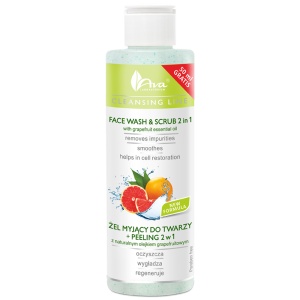 Cleansing Line - Face Wash & Scrub 2 in 1 - Gel de curatare si exfoliere 2 in 1 cu ulei esential de grapefruit