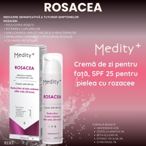Cremă de zi pentru față, SPF 25 pentru pielea cu rozacee Medity+ - Img 2