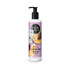 Gel de dus Organic Shop Passion Alluring cu fructul pasiunii si cacao