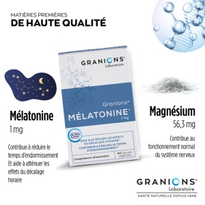 Melatonina 1mg, 60 capsule vegetale- Granions Franta - Img 4