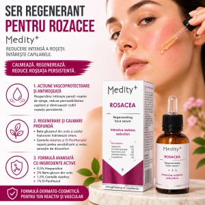 Ser regenerant pentru tenul cu rozacee Medity+ - Img 2