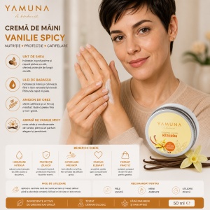 YAMUNA Crema pentru maini cu aroma de vanilie picanta (Spicy)